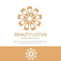 logo de beauté de fleur de luxe. logo floral de feuille universelle linéaire vecteur