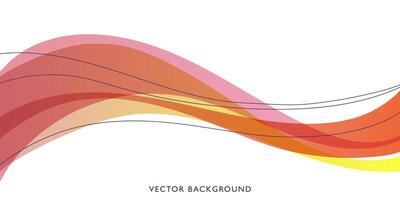 blanc Contexte avec rouge, jaune, et Orange vague vecteur