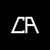 ca logo monogramme abstrait isolé sur fond noir vecteur