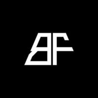 bf logo abstrait monogramme isolé sur fond noir vecteur