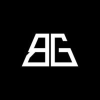 bg logo abstrait monogramme isolé sur fond noir vecteur