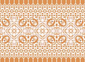 ethnique géométrique en tissu modèle traverser point.ikat broderie ethnique Oriental pixel modèle bleu Contexte. abstrait, vecteur, illustration. texture, vêtements, cadre, décoration, motifs, soie fond d'écran. vecteur