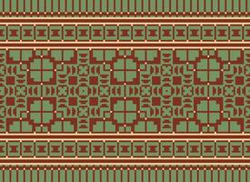 pixel ethnique modèle vecteur Contexte. sans couture modèle traditionnel, conception pour arrière-plan, fond d'écran, batique, tissu, tapis, vêtements, emballage, et textile.ethnique modèle vecteur illustration.