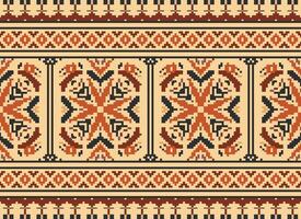 la nature millésimes traverser point traditionnel ethnique modèle paisley fleur ikat Contexte abstrait aztèque africain indonésien Indien sans couture modèle pour en tissu impression tissu robe tapis rideaux et sarong vecteur