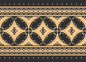 traverser point frontière. broderie traverser point. ethnique motifs. géométrique ethnique Indien modèle. originaire de ethnique motif.texture textile en tissu Vêtements tricots imprimer. pixel horizontal sans couture vecteur. vecteur