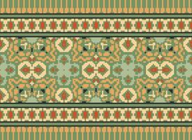 la nature millésimes traverser point traditionnel ethnique modèle paisley fleur ikat Contexte abstrait aztèque africain indonésien Indien sans couture modèle pour en tissu impression tissu robe tapis rideaux et sarong vecteur