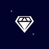diamant dans une plat style. abstrait noir diamant icône. vecteur icône logo gratuit