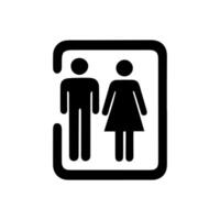 les filles et garçons salle de repos signe. Hommes et femmes salle de repos icône. toilette icône signe symbole. vecteur illustration.