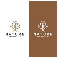 Facile fleur logo la nature logo abstrait conception vecteur