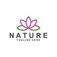 Facile fleur logo la nature logo abstrait conception vecteur