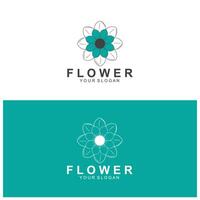 Facile fleur logo la nature logo abstrait conception vecteur