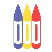 Trois couleurs crayon vecteur