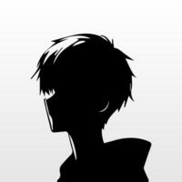 Jeune homme anime style personnage vecteur illustration conception. manga anime garçon noir cheveux visages dessin animé . visage Jeune homme anime style personnage vecteur illustration conception. garçon anime Masculin manga dessin animé