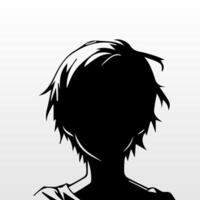 Jeune homme anime style personnage vecteur illustration conception. manga anime garçon noir cheveux visages dessin animé . visage Jeune homme anime style personnage vecteur illustration conception. garçon anime Masculin manga dessin animé