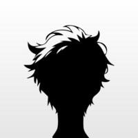 Jeune homme anime style personnage vecteur illustration conception. manga anime garçon noir cheveux visages dessin animé . visage Jeune homme anime style personnage vecteur illustration conception. garçon anime Masculin manga dessin animé