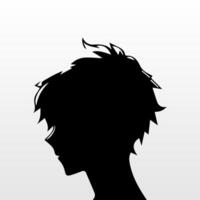 Jeune homme anime style personnage vecteur illustration conception. manga anime garçon noir cheveux visages dessin animé . visage Jeune homme anime style personnage vecteur illustration conception. garçon anime Masculin manga dessin animé