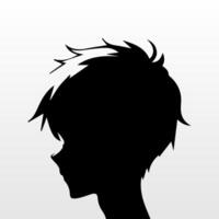 Jeune homme anime style personnage vecteur illustration conception. manga anime garçon noir cheveux visages dessin animé . visage Jeune homme anime style personnage vecteur illustration conception. garçon anime Masculin manga dessin animé