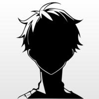 Jeune homme anime style personnage vecteur illustration conception. manga anime garçon noir cheveux visages dessin animé . visage Jeune homme anime style personnage vecteur illustration conception. garçon anime Masculin manga dessin animé