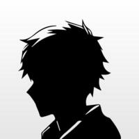 Jeune homme anime style personnage vecteur illustration conception. manga anime garçon noir cheveux visages dessin animé . visage Jeune homme anime style personnage vecteur illustration conception. garçon anime Masculin manga dessin animé