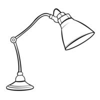 minimaliste vecteur contour de une bureau lampe icône pour polyvalent utiliser.