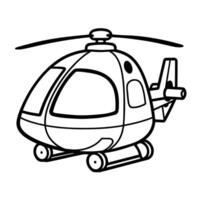 lisse hélicoptère contour icône dans vecteur format pour aviation conceptions.