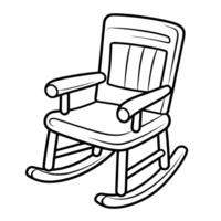 classique balancement chaise contour icône dans vecteur format pour meubles conceptions.