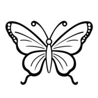 gracieux vecteur contour de une papillon icône pour polyvalent utiliser.