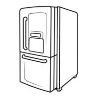 moderne réfrigérateur contour icône dans vecteur format pour cuisine conceptions.