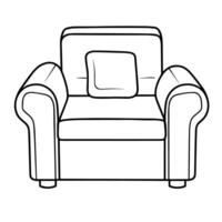 élever votre dessins avec une sophistiqué fauteuil contour icône vecteur pour polyvalent applications.