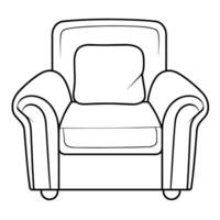 élever votre dessins avec une sophistiqué fauteuil contour icône vecteur pour polyvalent applications.