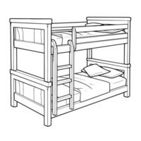 fonctionnel couchette des lits contour icône dans vecteur format pour gain de place conceptions.