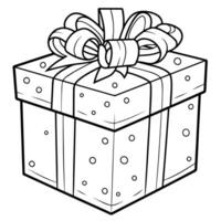 charmant cadeau boîte contour icône dans vecteur format pour de fête conceptions.