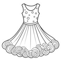 minimaliste vecteur contour de une robe icône pour polyvalent utiliser.