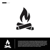 abstrait feu vecteur illustration icône logo conception