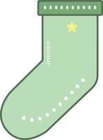 une chaussette avec une étoile sur il vecteur
