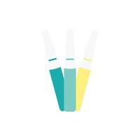 Trois tubes de dentifrice avec une bleu et Jaune casquette vecteur