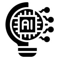 icône de glyphe d'ampoule vecteur