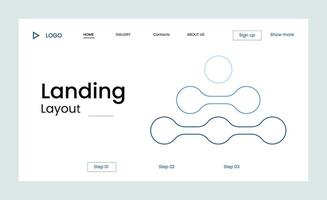 Créatif affaires atterrissage page conception avec plusieurs coloré formes vecteur