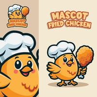 frit poulet vecteur mascotte ou logo