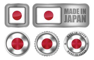 fabriqué dans Japon joint badge ou autocollant conception illustration vecteur