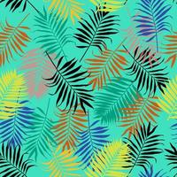 motif tropical sans couture avec des feuilles de palmier. vecteur