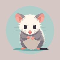 opossum dessin animé illustration agrafe art vecteur conception