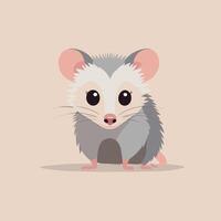 opossum dessin animé illustration agrafe art vecteur conception