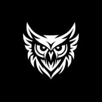 hibou - minimaliste et plat logo - vecteur illustration