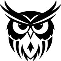 hibou - minimaliste et plat logo - vecteur illustration