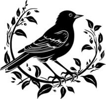 oiseau, minimaliste et Facile silhouette - vecteur illustration