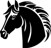 cheval, noir et blanc vecteur illustration