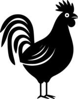 poulet - minimaliste et plat logo - vecteur illustration