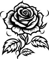 rose, noir et blanc vecteur illustration