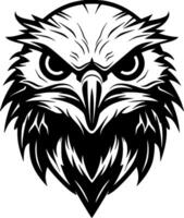 faucon, noir et blanc vecteur illustration